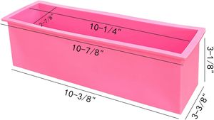 High Quality 1200Ml Rectangle Silicone Soap Mold <b>Wooden</b> <b>Box</b> Eco-Friendly DIY <b>Tool</b> for Soap Cake Making with Opp Bag - Product Image 2