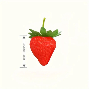 <span class=keywords><strong>Fraises</strong></span> rouges artificielles pour Halloween Thanksgiving décor réaliste fausses <span class=keywords><strong>fraises</strong></span> photographie accessoire pour la maison cuisine fête - Product Image 2
