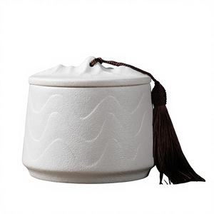 Seramik Evcil Hayvan Kremasyon Urn'u Sızdırmaz Nem Geçirmez Kremasyon Kemikleri Cenaze Külleri Saklama Kavanozu Silindirik Orta/Büyük Boy Kediler İçin - Product Image 1