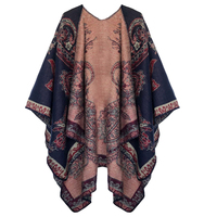 Châle d'hiver long pour femme, personnalisable, imprimé totem vintage, effet fausse fourrure cachemire, réversible, en acrylique, idéal pour les fêtes et banquets