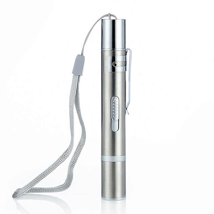 Saashi USB Rechargeable Medical Pen Light with Dual LED and Stainless Steel Clip