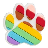 Mignon Dessin Animé Chien Patte Animal DIY Silicone Focal Perles Mix PVC Focal Perle Designer pour Perlé Stylo Charmes Bracelets Porte-clés Fabrication