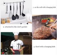 Termometer daging Digital Multifungsi, termometer panggangan memasak dapur terbuat dari plastik tahan lama