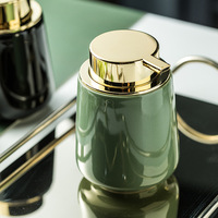 Distributeur de savon liquide en céramique moderne et luxueux, écologique, avec pompe pour salle de bain d'hôtel, savon pour les mains