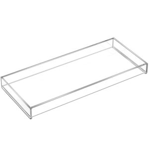 Acrylic Bathroom <b>Tray</b> Bathtub Bathroom Vanity Organizer Clear <b>Perfume</b> Storage Countertop for Soap Towel Tissue Candle Plant - Product Image 1