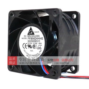 เดลต้า FFB0624HHE 24V 0.20A 3 สาย 60 มม.พัดลมระบายความร้อนแบบแกนพัดลมระบายความร้อนอินเวอร์เตอร์ - Product Image 4