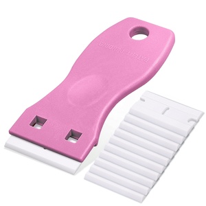 ARLANY Custom Logo Plastic Razor Blade Scraper Set Tape Sticker Label Removal Scraper Tool Window Glass Cleaning Scraper