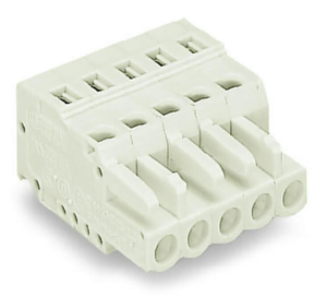 MT -WA GO <b>Socket</b>-type Connector with Push-button, Model 721-109/026-000, Part Number 51120193, <b>Light</b> Gray Color New in Stock - Product Image 2