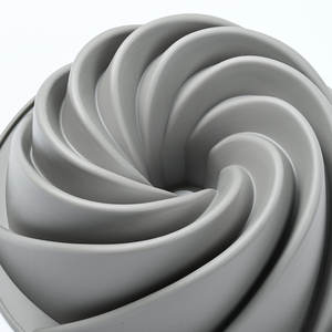Custom <b>Silicone</b> Cake Mold Spiral Shape High Temperature Resistant For Savarin Chiffon Cake Baking <b>Tools</b> - Product Image 4