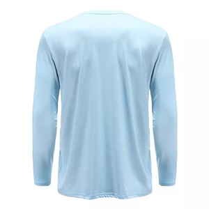 Blank Athletic SPF Fishing Shirt Custom Men's <b>Lightweight</b> <b>Hoody</b> Clothing With Left Chest Pocket - Product Image 2