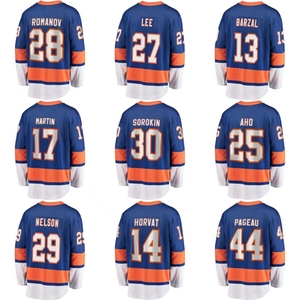Groothandel borduurwerk New York Islanders Amerikaans ijshockeytenue # 13 Mathew Barzal # 30 Ilya Sorokin 14 Bo Horvat Hockeyuniform - Product Image 1