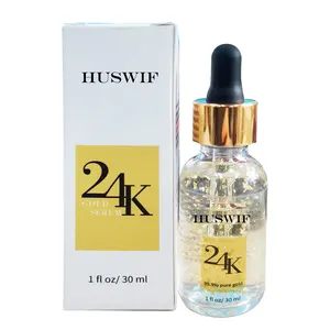 Private Label Custom 24K Goud Hyaluronzuur Krimpt Poriën Anti-Aging Nicotinamide Essence Huidverzorging Gezichtsserum