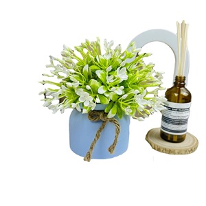 Fleurs artificielles de la collection Fuyu, plantes en pot en plastique de type Gypsophile pour la décoration intérieure, balcon, table basse - Product Image 5