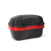 Coffre de luxe en plastique de moto de boîte de la queue 29l, tronc rouge noir pour la moto