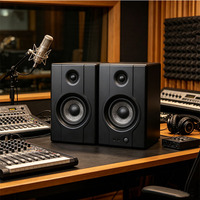 Pour le marché américain, haut-parleur actif professionnel de studio et de home cinéma en bois, 50W, 4 pouces, woofer, basses, RCA, TRS, audio DJ