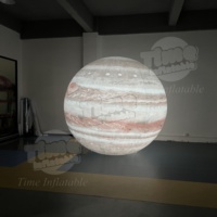 Planète Terre gonflable géante personnalisée Lune Mars Soleil Jupiter Vénus Mercure Saturne Uranus Neptune avec lumières LED