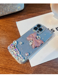 Luxe Diamant Arc Strass Paillettes De Protection Couverture Cellulaire Téléphone étui pour iphone 15 14 12 11 pro max Samsung S24 S23 S22 - Product Image 6