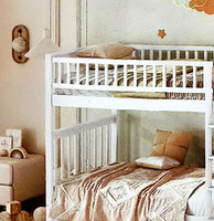 Lit superposé en bois pour enfants multifonctionnel blanc triple 190X90cm pour adolescents