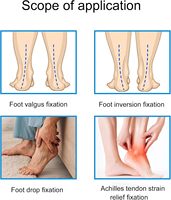 Orthèse de pied tombant AFO, support de cheville, stabilisateur de marche, avec airbag gonflable pour pied hémiplégique