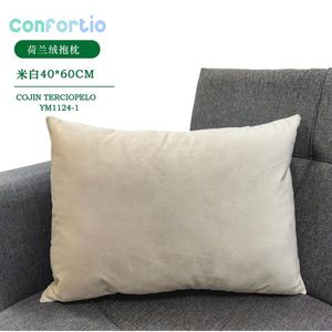 หมอนกำมะหยี่ดัตช์ 40*60 ซม. สีขาว หมอนรองนั่งและหมอนอิง - Product Image 1