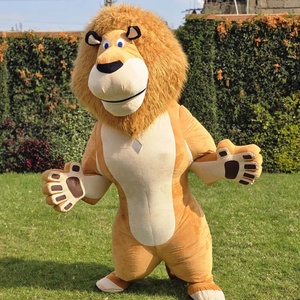 Per adulti Halloween peluche peloso mascotte animale carnevale vestito pelliccia gonfiabile <span class=keywords><strong>Costume</strong></span> da leone in vendita - Product Image 1