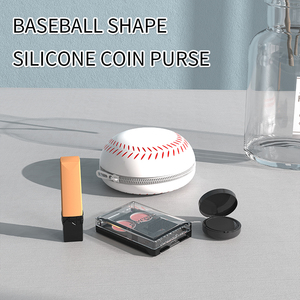 Custom Gift Craft Basketball Baseball Pattern Keychains <b>Bag</b> Pendant Silicone Football Coin Purse Keychain - Product Image 3