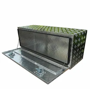 60*17*18Inch Diamant Aluminium Loopvlak Gereedschapskist Voor Pick-Up/Vrachtwagen Aanhangwagen Opslag