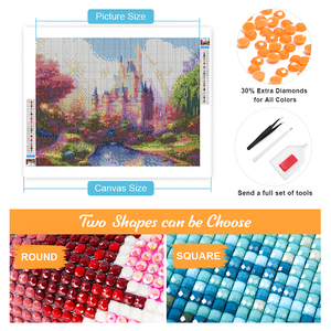 Venta al por mayor 5d diamante pintura paisaje completo Diy diamante bordado decorativo pared arte pintura Original flor marco <span class=keywords><strong>S</strong></span> - Product Image 4