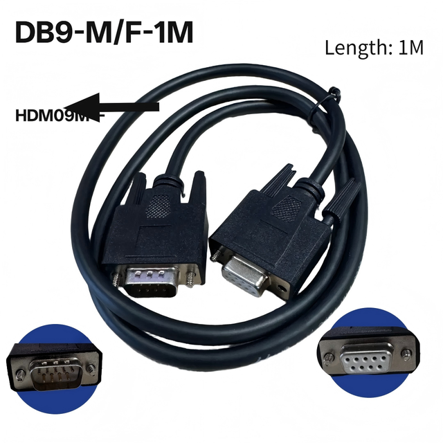 AOSI DB9 Male Female Serial Cable 9 Pin RS232 COM Port Extension Cord Industrial PLC Programming Communication 2M