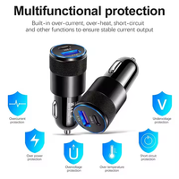 Adapter Charger Mobil Pengisi Daya Cepat 15W 3.1A Dual Port USB-C PD 3.0 QC3.0 untuk Ponsel, Laris Terjual