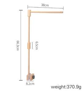 Support de berceau en bois simple KWS, support de <span class=keywords><strong>moustiquaire</strong></span>, barre suspendue, <span class=keywords><strong>lit</strong></span> confortable pour nouveau-né, support de <span class=keywords><strong>cloche</strong></span> - Product Image 3