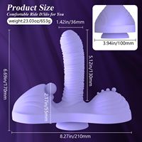 Sitz- und Reit-Vibrator Dildo Strap-on Dildo Weibliches Sexspielzeug Beheizter Stoßvibrator für G-Punkt Anal Klitoris Stimulation
