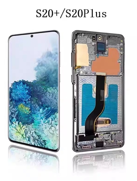 For S20 Plus S9860 Display Screen Assembly Inner/Outer Integration Frame 6.7" Screen 400cd+ Luminance Fingerprint Support