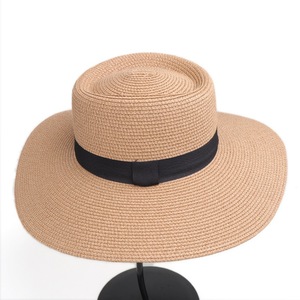 Boater <b>Straw</b> <b>Hat</b> Natural Grass Wide Brim Unisex Beach Sun Protection <b>Hat</b> Adult Summer Outdoor Wear - Product Image 5