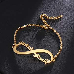2025 personalizado <span class=keywords><strong>18K</strong></span> año árabe número letra nombre placa personalizar colgante collar con <span class=keywords><strong>cadena</strong></span> Figaro vendedores cuello dorado personalizado - Product Image 6