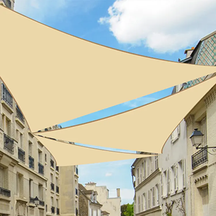 Vela parasole impermeabile per esterni vela materiale in poliestere vela parasole stabilizzata ai raggi Uv