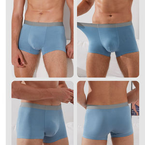 Logotipo personalizado diseñador hombres ropa interior breve venta al por mayor Trunk Boxer Micro Modal transpirable calzoncillos sin costuras para los hombres de alta calidad - Product Image 4