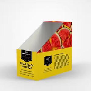 Cửa hàng bán lẻ Kệ sẵn sàng khay SRT bao bì giấy hiển thị hộp, gấp các tông sóng <span class=keywords><strong>carton</strong></span> Pop Up hiển thị hộp đóng gói - Product Image 1