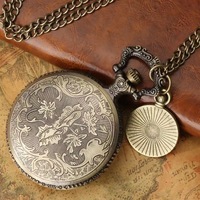 Reloj de Bolsillo con Colgante para Hombre y Mujer, Regalo, Cristal Transparente, Cadena de Collar Abatible, Estilo Vintage, Colgante Romano Colorido