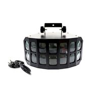 Lampe LED Papillon Rotative Rouge à Trois Niveaux pour KTV, Karaoké à Domicile, Télécommande Sonore, Éclairage de Scène Double Couche pour Boîte de Nuit, Laser Fb4