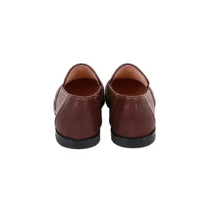 حذاء جلدي رجالي, حذاء رسمي للأطفال من الجلد المشمع مناسب للارتداء اليومي ، حذاء أكسفورد بفتحة مريحة ، حذاء بدون كعب للأطفال والكبار ، مناسب للأعمار من كبير - Product Image 5