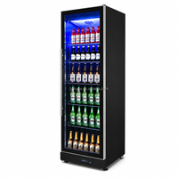Jinfugui Porte en verre commerciale Double température Affichage des boissons Refroidisseur 450L vertical Boisson Réfrigérateur