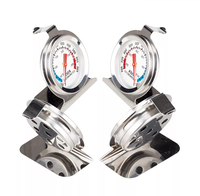 Termometer Dapur untuk Daging, Oven, Makanan, dengan Dial Penunjuk Suhu, Warna Perak, OEM, Alat Memasak dan Memanggang
