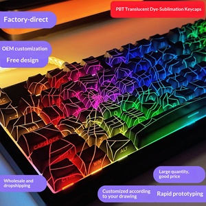 Clavier mécanique Wooting avec <span class=keywords><strong>touches</strong></span> <span class=keywords><strong>PBT</strong></span> gravées sur le côté en forme de toile d'araignée, transmission de la lumière, hauteur Cherry - Product Image 4