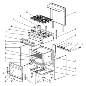 Thương mại 6 <span class=keywords><strong>Burner</strong></span> gas griddle với chính xác kiểm soát nhiệt độ 6 đầu đốt gas phạm vi với ETL giấy chứng nhận - Product Image 6
