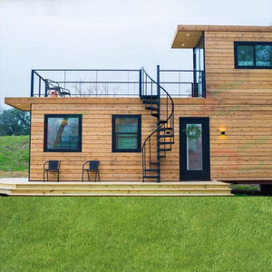 Doppio piano contenitore di legno casa prezzo competitivo cabina prefabbricata telaio in legno <span class=keywords><strong>giardino</strong></span> Cottage - Product Image 2