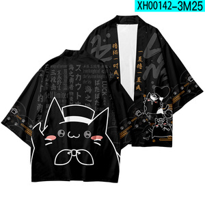 Robe Kimono ample style japonais, <span class=keywords><strong>Yukata</strong></span>, dessin animé, Kawaii, Streetwear, Cardigan, Robe pour femmes hommes, 2020 - Product Image 6