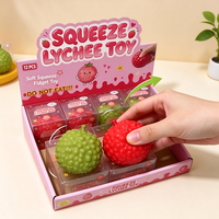 Jouet anti-stress lychee à presser, simulation réaliste de fruit, jouet souple en TPR pour la vente en gros