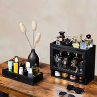 Boîtes cadeaux en bois de haute qualité, anti-poussière, à 3 niveaux, pour parfums, avec tiroir coulissant léger en bois.