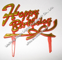Umweltfreundliche Metallic-Farbige Acryl-Kuchen- und Cupcake-Dekorationen für Geburtstag, Hochzeit, Weihnachten, Halloween, Abschlussfeier und Neujahr